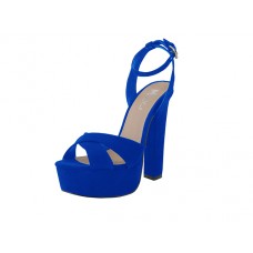 YOLANDA-01-Blue - Wholesale Women's "Mixx Shuz" 5½ Inches Heel Ankle Strap Sandals ( *Blue Color )